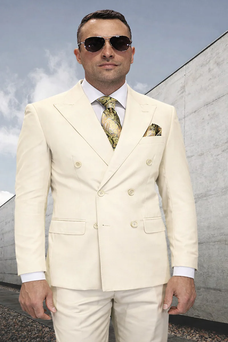 Mens Classic Fit Pleated Pant Suits