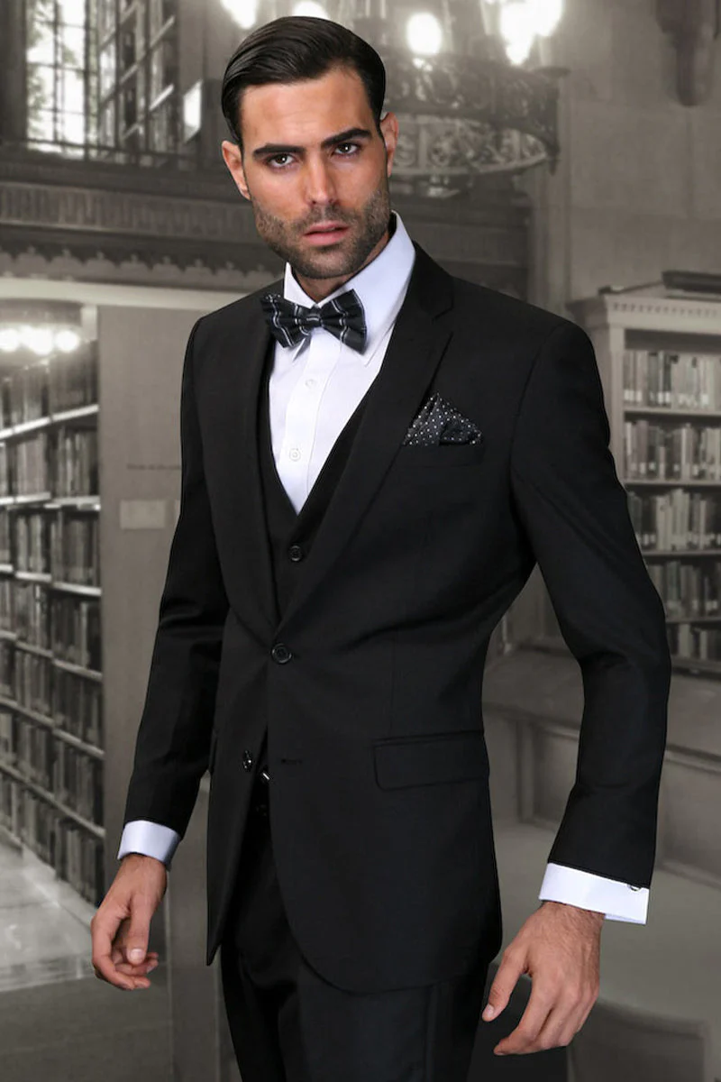 Mens 3 Piece Vested Suits