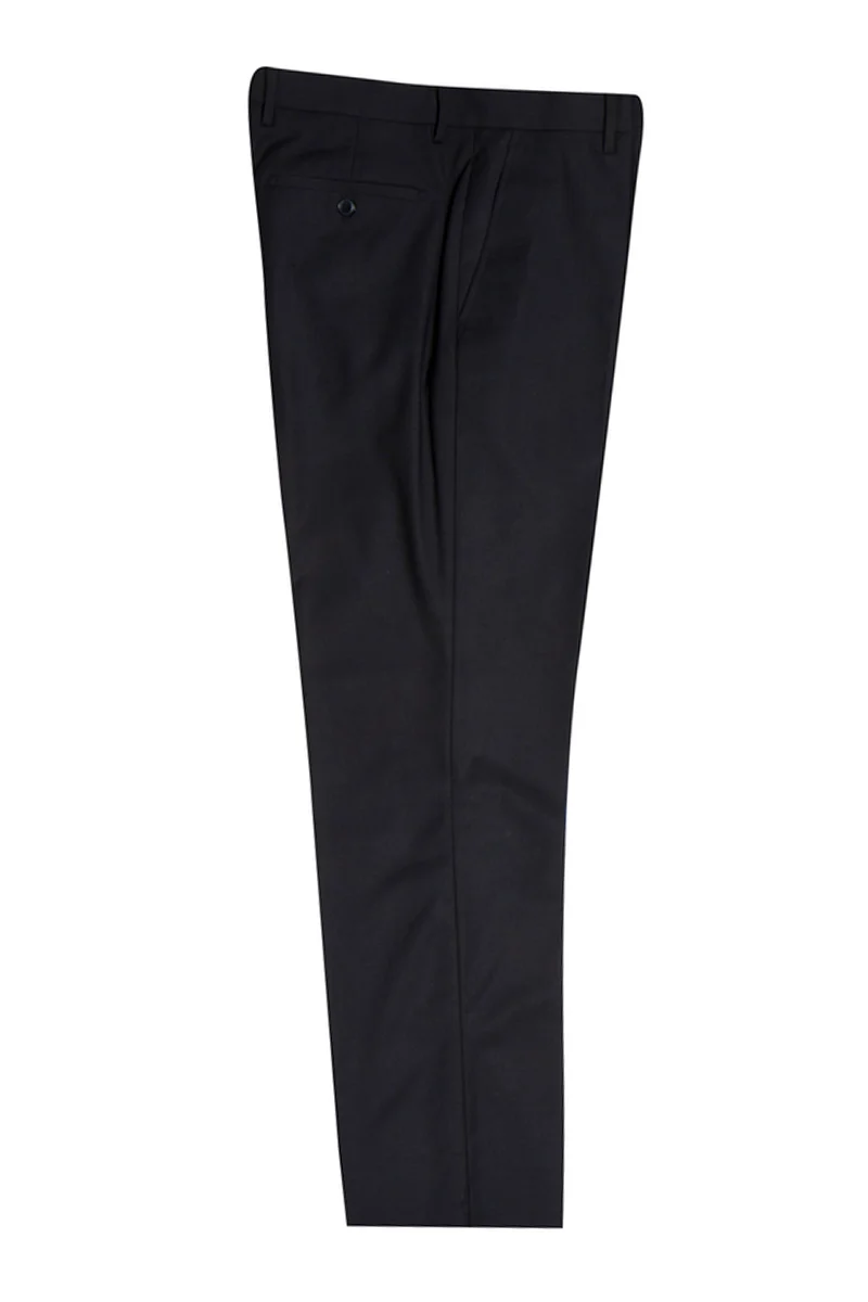 Men's Stacy Adams Vested One Button Shawl Lapel Tuxedo in Black - Image 4